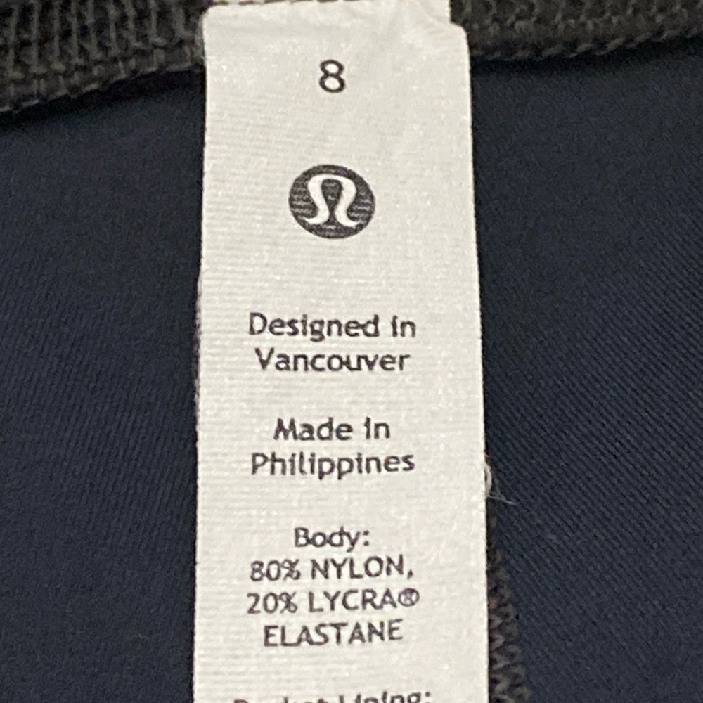 Lululemon‎ Wunder Train High Rise Crop 23” Graphite Gray Womens 8 - Picture 7 of 8